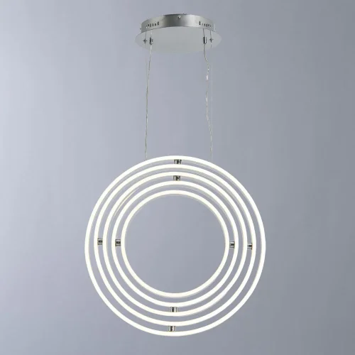 Люстра подвесная LED Mirror 1612/02 SP-1 Divinare хром на 1 лампа, основание хром в стиле современный кольца фото 3